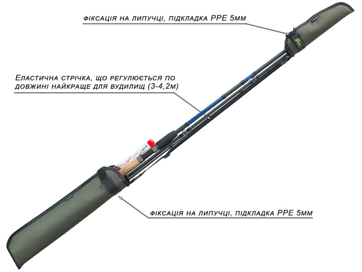 Чехол Safer Rods Big для 3-х частных удилищ (2.5-4.2м)