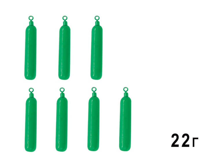 Груз Jig-Rig Green-Fluo 7шт 22г