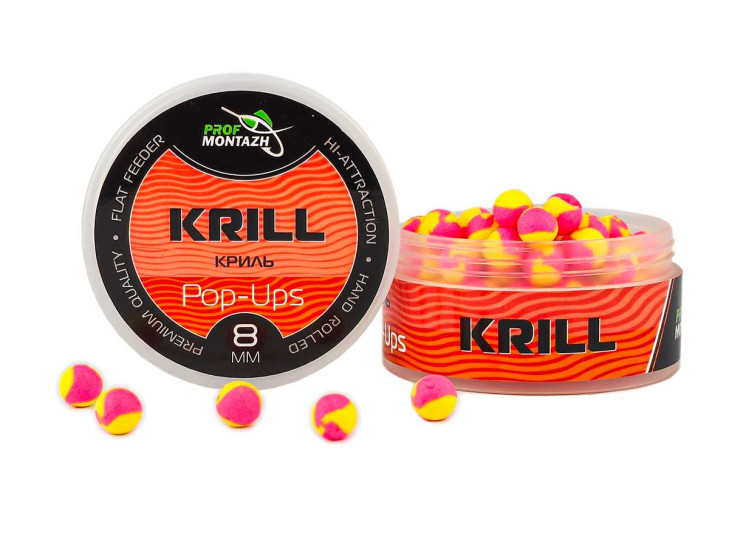 Бойлы POP UPS - Криль (Krill) 8мм Бойлы POP UPS - Криль (Krill) 8мм