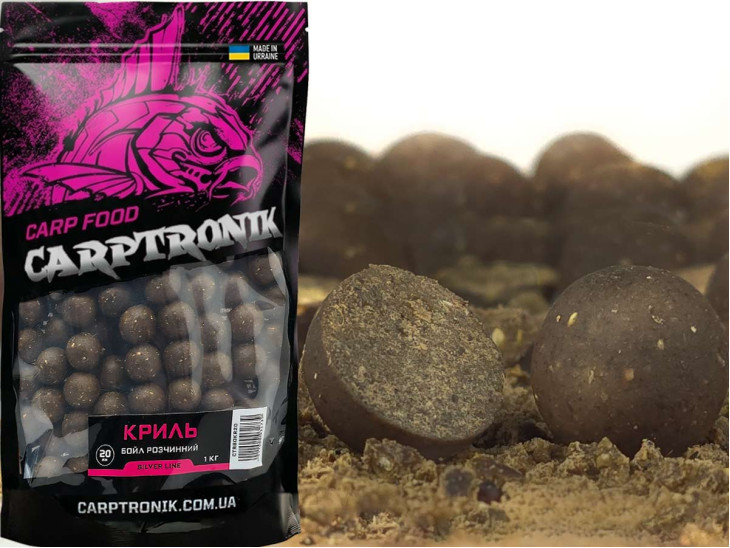 Бойлы прикормочные растворимые (Криль) 20mm Бойлы прикормочные растворимые (Криль) 20mm