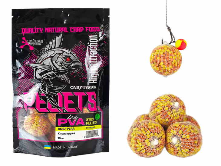 Готові ПВА стіки Lazy PVA Кисла Груша (Acid Pear) 15шт Готові ПВА стіки Lazy PVA Кисла Груша (Acid Pear) 15шт