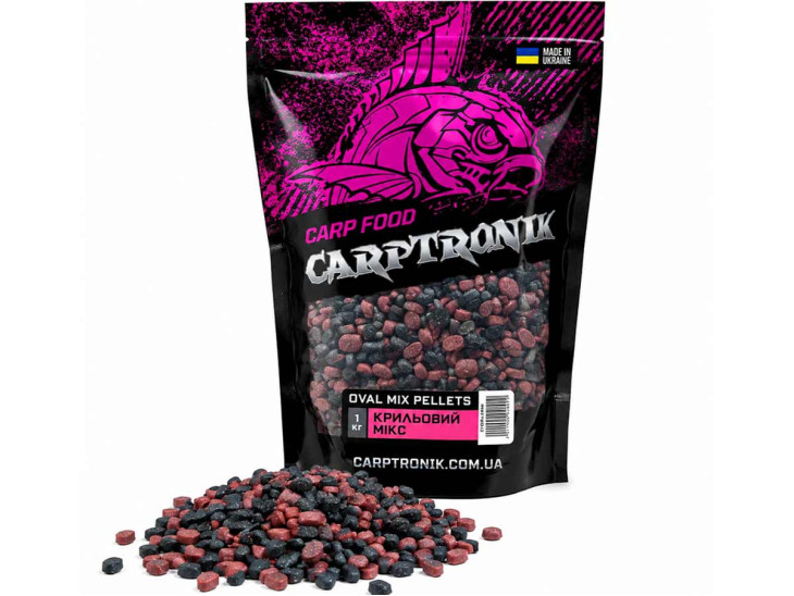 Пеллетс Carptronik OVAL MIX Крилевый микс 1 кг Пеллетс Carptronik OVAL MIX Крилевый микс 1 кг