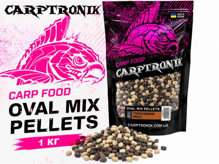 Пелетс Carptronik OVAL MIX Горіховий мікс 1 кг
