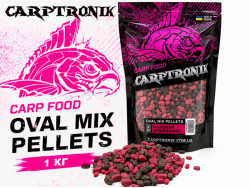 Пеллетс Carptronik OVAL MIX Кальмар/Клюква 1 кг-foto3