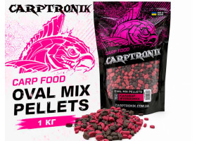 Пеллетс Carptronik OVAL MIX Кальмар/Клюква 1 кг-foto3