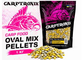 Пеллетс Carptronik OVAL MIX Кукуруза/Тигровый Орех 1 кг-foto3