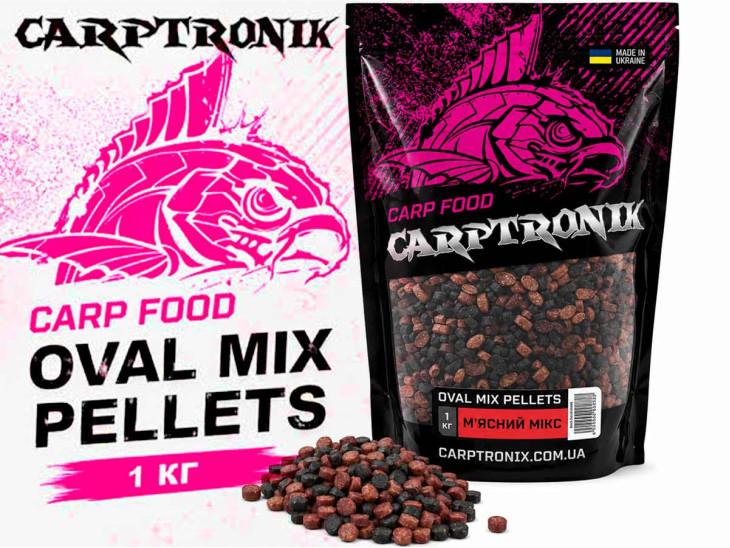Пелетс Carptronik OVAL MIX М'ясний мікс 1 кг