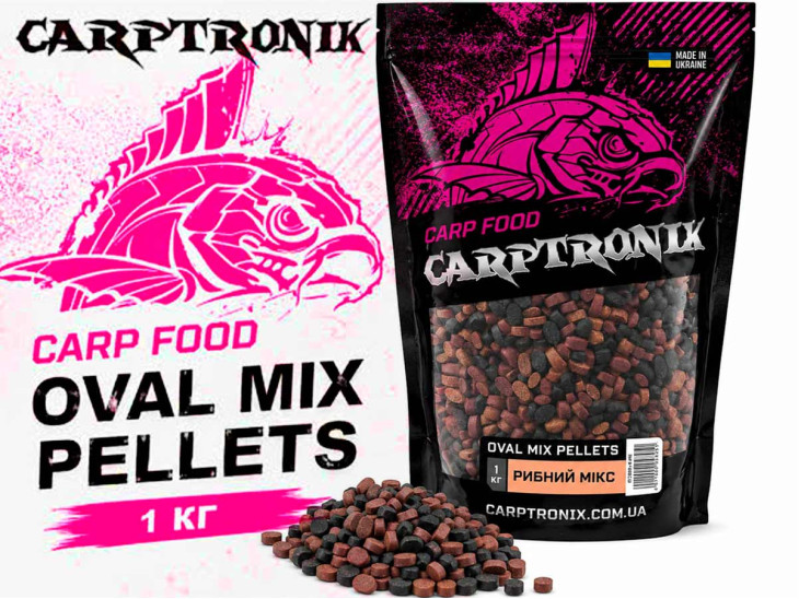 Пеллетс Carptronik OVAL MIX Рыбный микс 1 кг Пеллетс Carptronik OVAL MIX Рыбный микс 1 кг