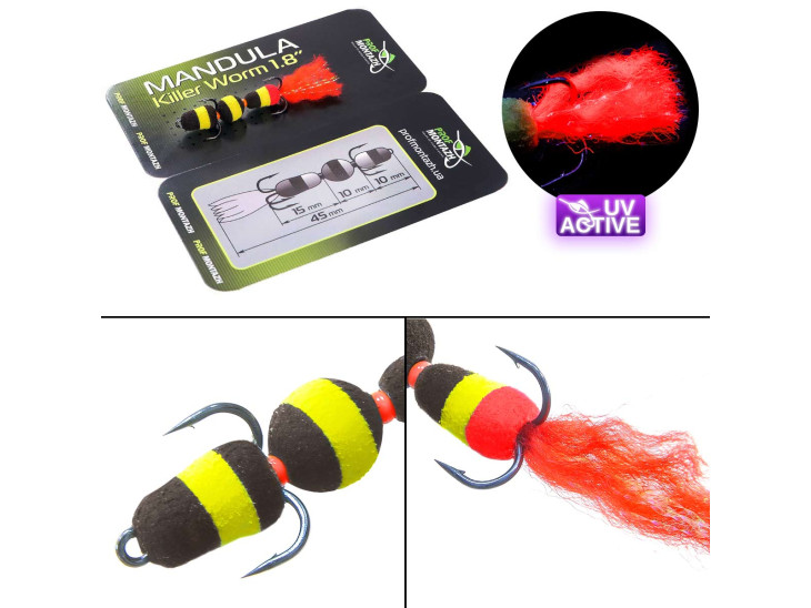 Мандула Killer Worm 3 сегмента 1,8" (MK3S908)
