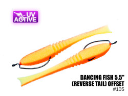 Поролонова рибка Dancing Fish 5,5" (Reverse Tail) Офсет #105 (5шт)