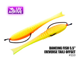 Поролонова рибка Dancing Fish 5,5" (Reverse Tail) Офсет #110 (5шт)