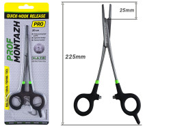 Зажим Quick-Hook Release PRO с ножницами для флюорокарбона 20см Зажим Quick-Hook Release PRO с ножницами для флюорокарбона 20см